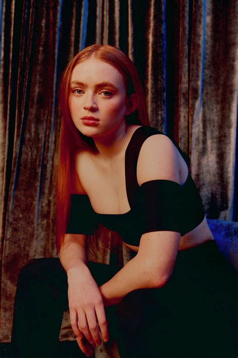 sadie sink cleavage|Sadie Sink puts on a leggy display in black shorts and corset as。